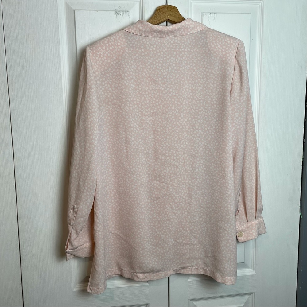 Blush Floral Print Blouse 2X